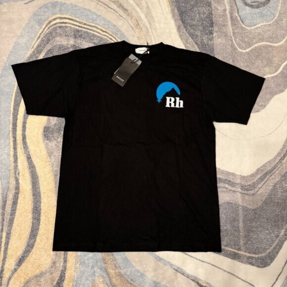 Rhude Moonlight Black/Blue T-Shirt Men’s Size Large - Picture 1 of 4